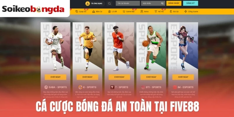 Cá cược bóng đá an toàn tại Five88