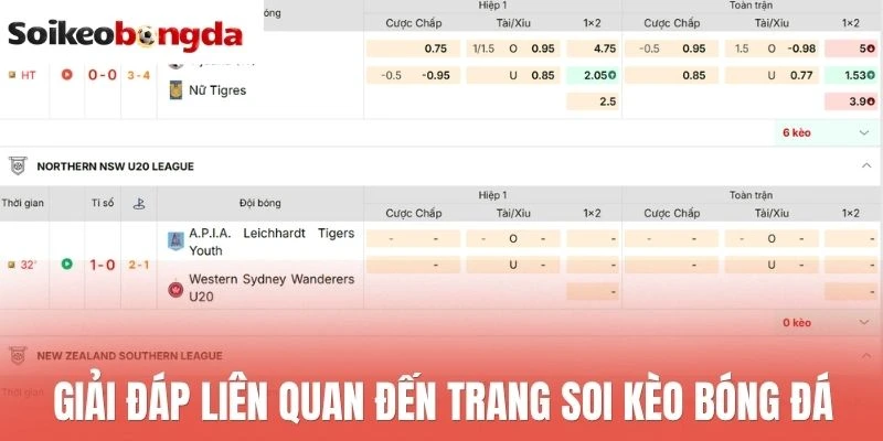 Giải đáp liên quan đến trang soi kèo bóng đá