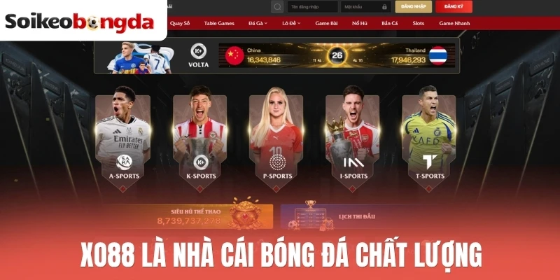 Xo88 là nhà cái bóng đá chất lượng